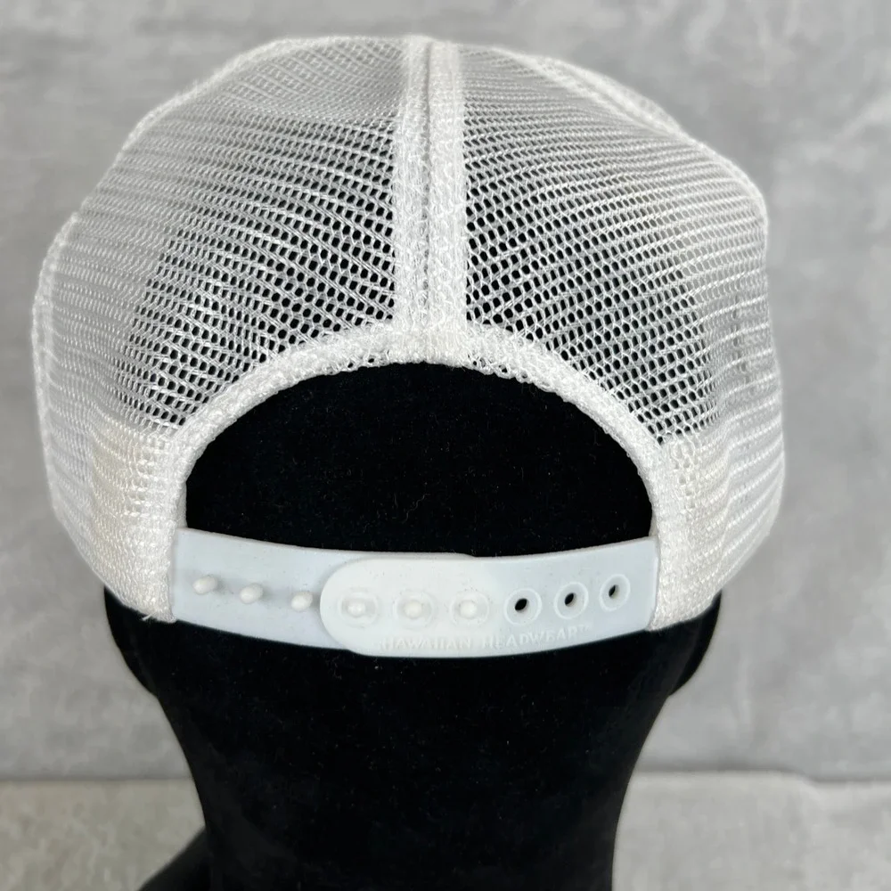 Vintage Maui Hawaii Trucker Hat White 90s Mesh Snapback Surf Island Souvenir